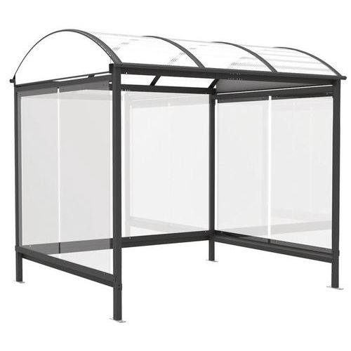 Riparo per fumatori Combrailles 2,6x2,25 vetro grigio antrac,