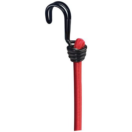 Gancio elastico a doppia corda 60 cm - confezione da 2 unità - rosso -,