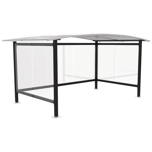 Riparo per biciclette Viadene acciaio semplice nero notte,