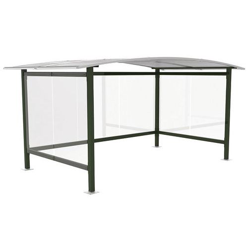 Riparo per biciclette Viadene acciaio semplice verde pino,