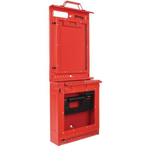 Postazione di isolamento con spazio per permesso di lavoro (completa) Rosso,
