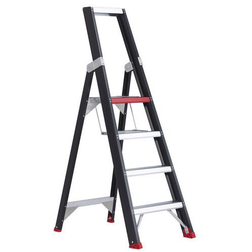 Scaletta pieghevole A 0,95 m - 3 gradini + 1 piattaforma,