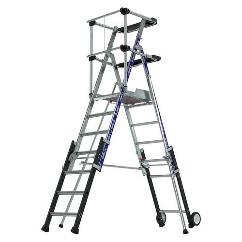 Piattaforma Sherpascopic con correnti-5-7 gradini-Tubesca,