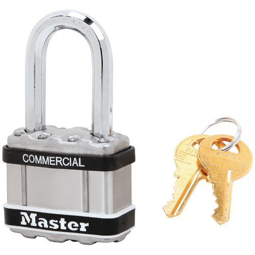 Lucchettoacciaio 45mm -  - arco alto: 38mm  4 chiavi uguali -,