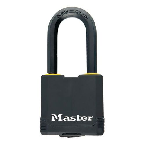 Lucchettolamin. 54mm con rivestimento anti-ruggine 4 chiavi Nero,