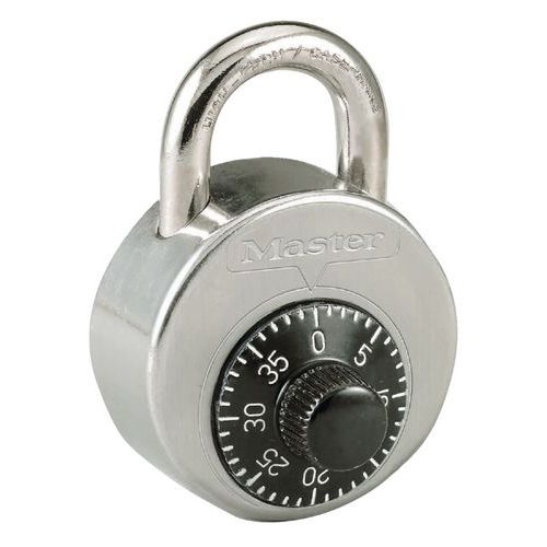 Lucchetto a combinazione ad alta sicurezza con corpo con doppia blindatura in acciaio inossidabile con chiave di comando - Archetto corto - Chiave tracciabile -,