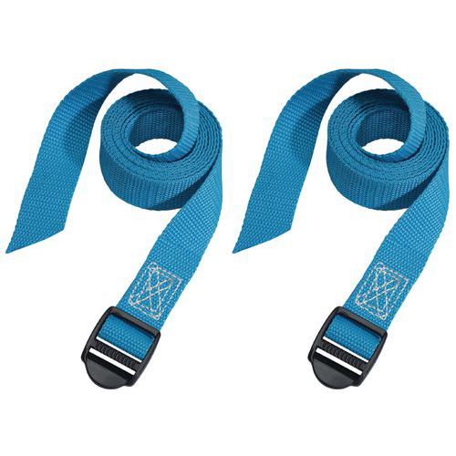 Cinghia con fibbia in plastica - 1,80 m x 25 mm - 2 pezzi  Assorted,