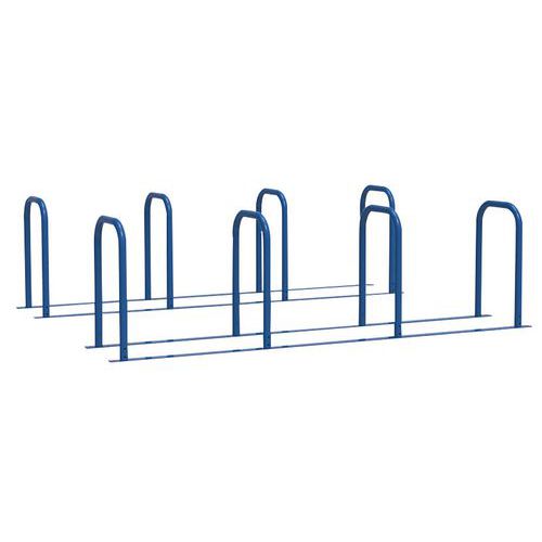 Portabiciclette a U fissa 4U vernice blu genziana,