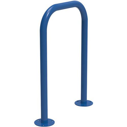 Portabiciclette a U inversa in vernice blu genziana,