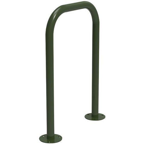 Portabiciclette a U inversa in vernice verde pino,