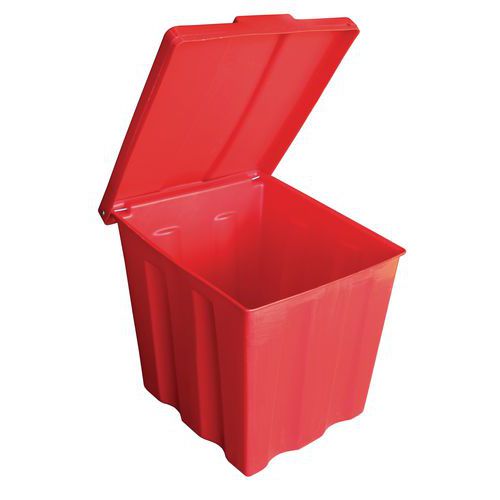 Contenitore per sale o sabbia - 200 L - EMP - Rosso segnaletica,