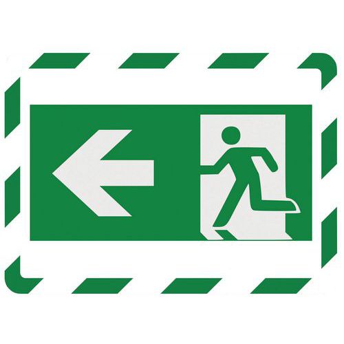 Cornice Magneto di sicurezza adesiva A4 verde/bianco,