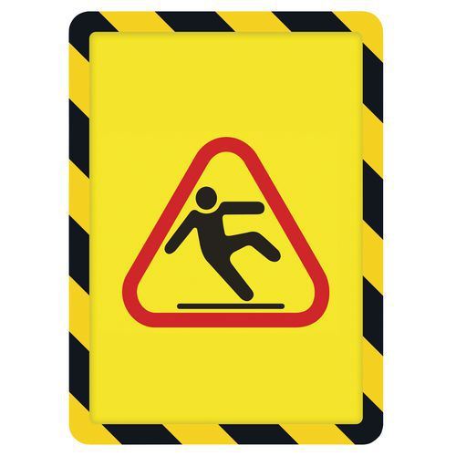 Cornice Magneto di sicurezza adesiva A4 giallo/nero,