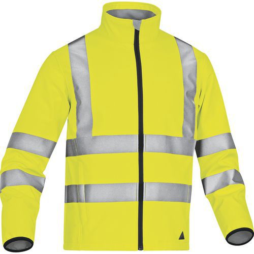 Giacca softshell poliestere con 3 strati laminati - Giallo fluo -  Taglia : L,