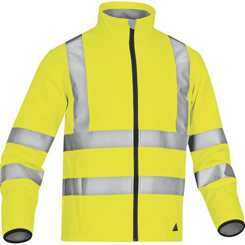 Giacca softshell poliestere con 3 strati laminati - Giallo fluo -  Taglia : XXL,