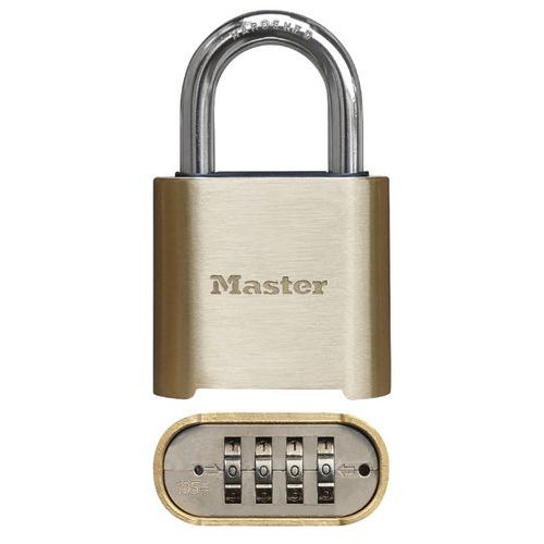 Lucchetto a combinazione reimpostabile ottone - staffa in acciaio temprato -,