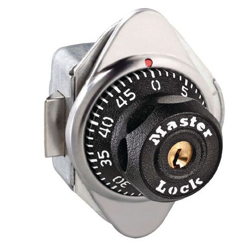 Blocco vano combinazione incorporato - gancio a molla, si blocca automaticamente: la vite si sposta orizzontalmente - cardini a destra -,