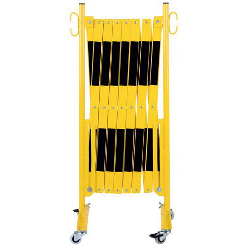 Barriera allungabile giallo/nero con rotelle lunghezza 4 m,