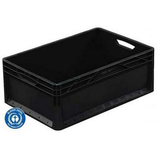 Contenitore norma europea nero poliprop ricicl-600x400x220mm,