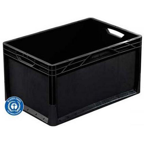 Contenitore norma europea nero poliprop ricicl-600x400x320mm,