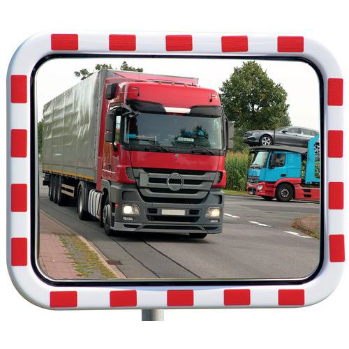 specchio acrilico 80x100cm fissaggio 4 punti paletto, muro,