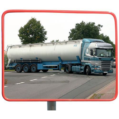 specchio industriale 60x80cm fissaggio 4 punti paletto, muro,