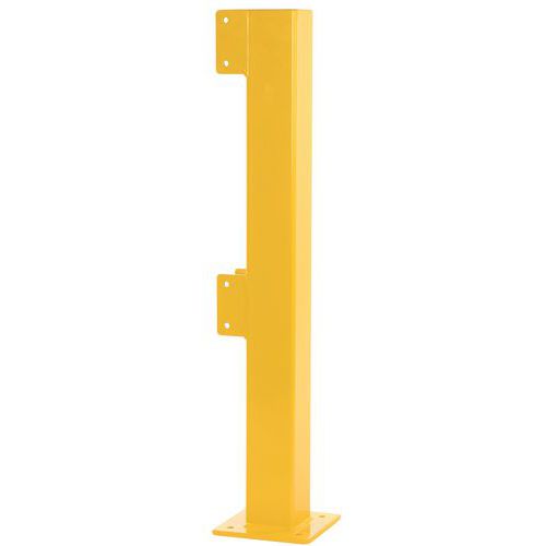 Paletto terminale acciaio int 1m barriera sicurezza modulare,