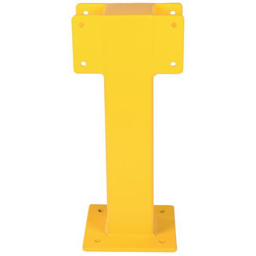 Paletto centrale acciaio 50cm collari a U barriera sicurezza,