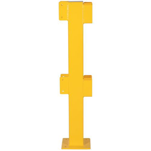 Paletto centrale acciaio 1m collari misti barriera sicurezza,