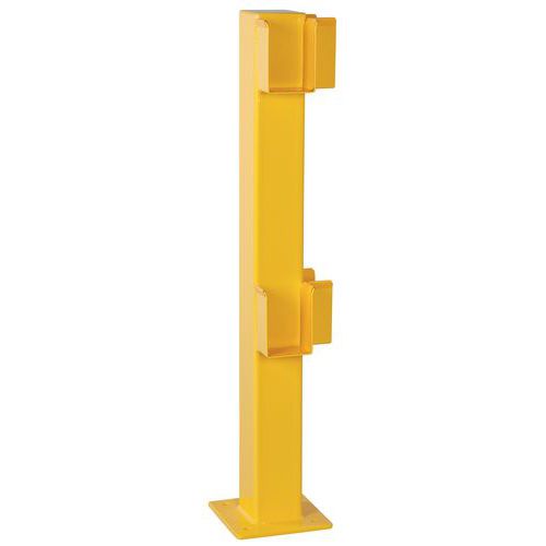 Paletto d'angolo acciaio 1m collari a U barriera sicurezza,