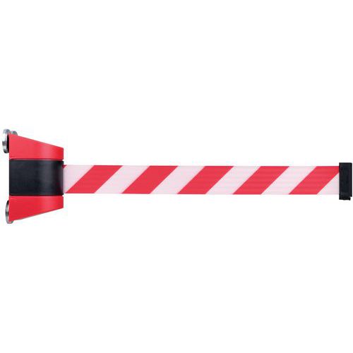 Supporto a parete nastro 4,6m rosso/bianco fiss magnetico,