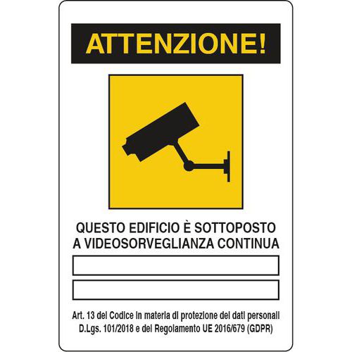 Cart. Alluminio MM 700X500 sto Edificio Attenzione! Que,