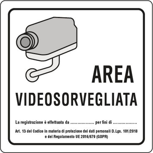 Cart. Alluminioarea 350x350mm Videosorvegliat,