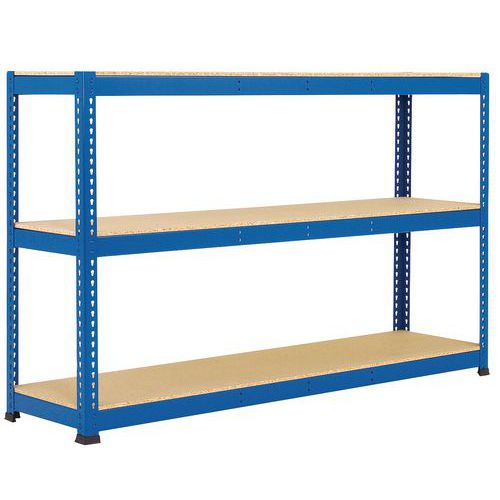 Scaffalatura Manutan Rapid 1 1980x2440x915 3 rip truciol blu,