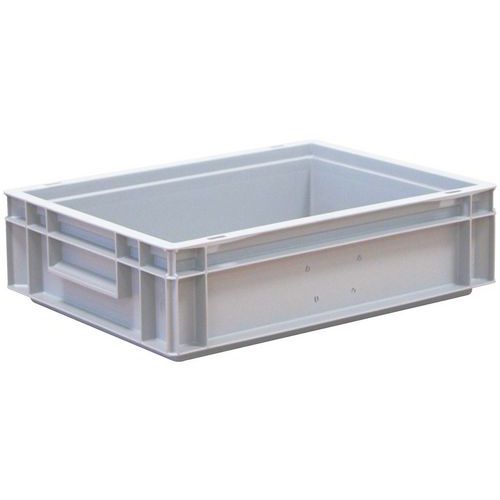 Contenitore impilabile, 10L, fondo forato, pareti piene,