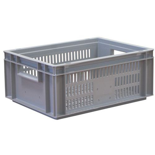 Contenitore impilabile, fondo forato, pareti forate, 15L,