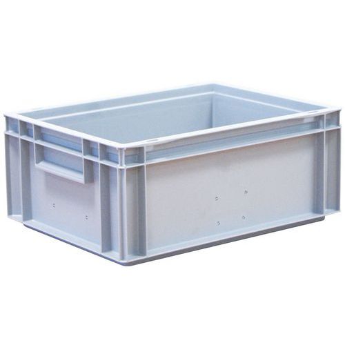 Contenitore impilabile, fondo pieno, pareti piene, 15L,