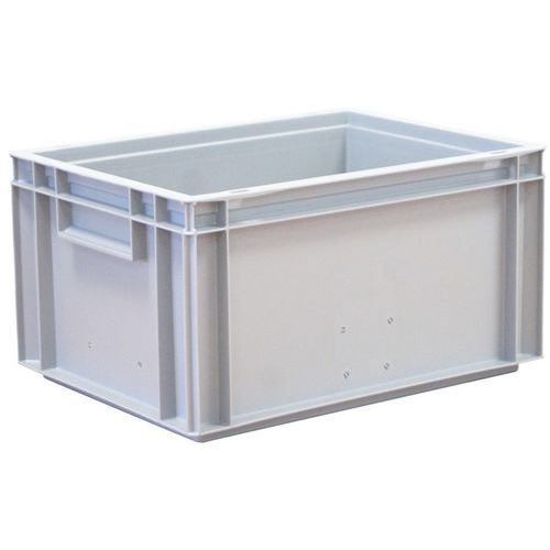 Contenitore impilabile, fondo pieno, pareti piene, 19L,