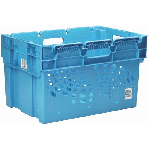 Contenitore navetta, 58 L, pareti forate, fondo pieno,