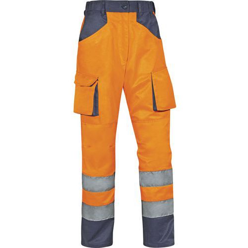 Pantaloni da lavoro alta visibilità mach2 in cotone / poliestere - Arancio fluo-Grigio -  Taglia : XXL,