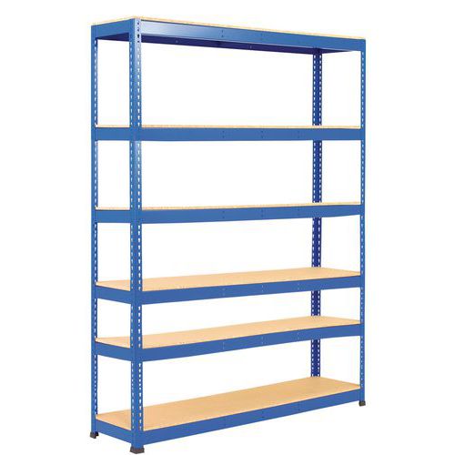 Scaffalatura Manutan Rapid 1 2440x1830x610 6 rip truciol blu,