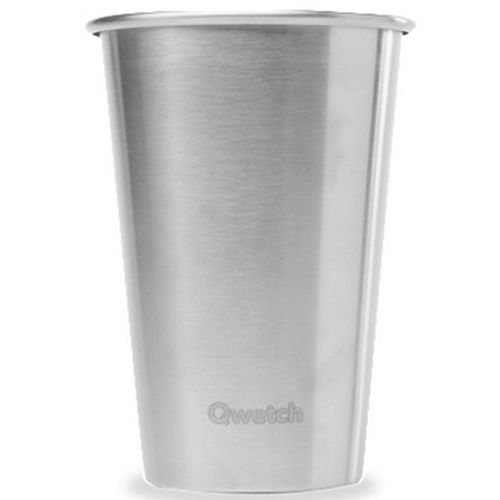 Bicchiere inox parete singola-Inox spazzolato-470mL-Qwetch,