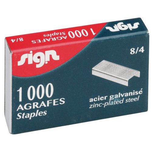 Punti metallici Sign 8/4 - Scatola da 1000,