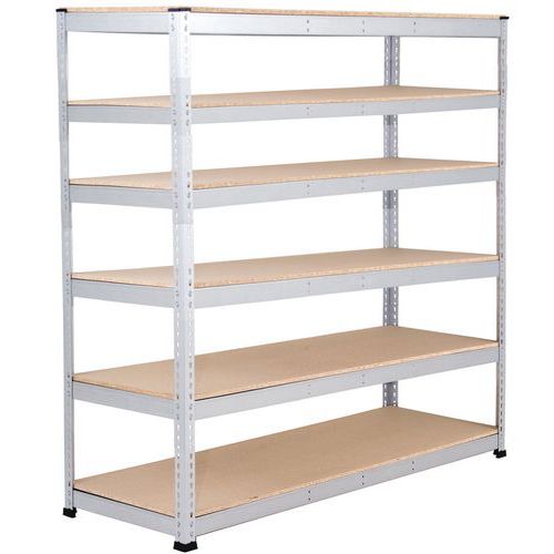 Scaffalatura Manutan Rapid 1 2440x2440x455 6 rip truc zinc,