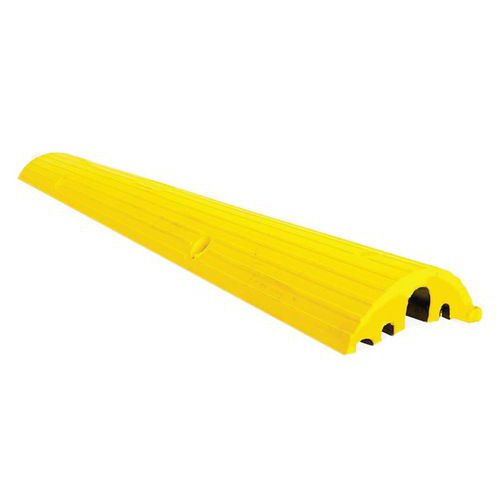 Passacavi in gomma a 3 canali - 1200x210x65 mm - Giallo,