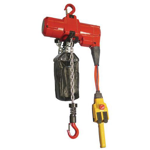 Paranco pneumatico 72/12 fisso a gancio - 1 braccio - Portata 250 kg,