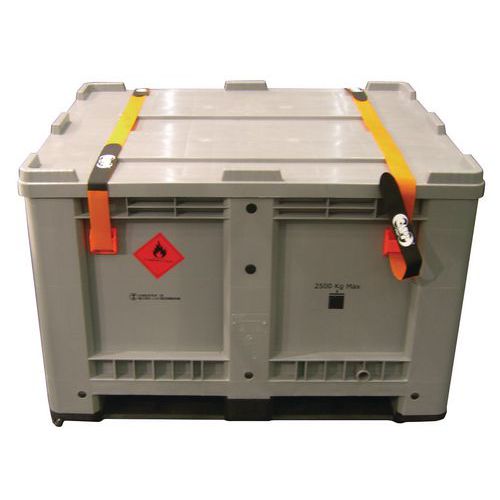 Cassa pallet prodotti pericolosi solidi omologata UN portata 300 kg,