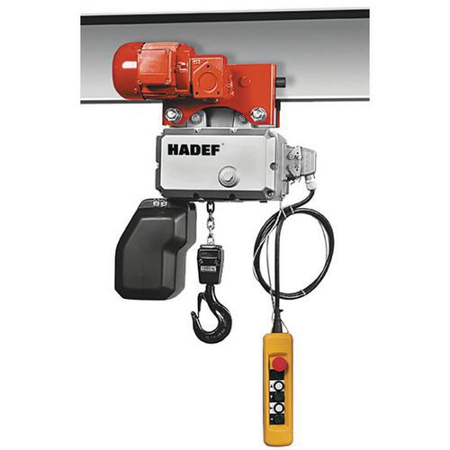 Paranco elettrico a 2 bracci con carrello elettrico - Alzata 10 m - 2000 kg,