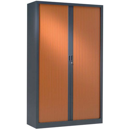 Armadio alto 120x198cm corpo antr 7016 ante a serranda acero,