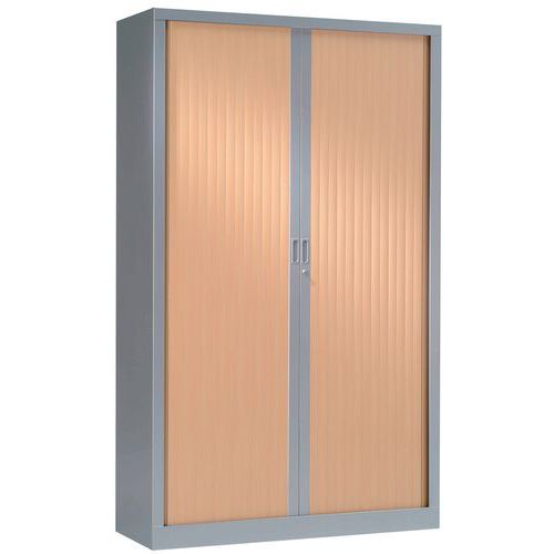 Armadio alto 120x198cm corpo antr 9006 ante serranda faggio,